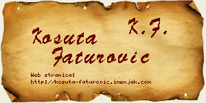 Košuta Faturović vizit kartica
